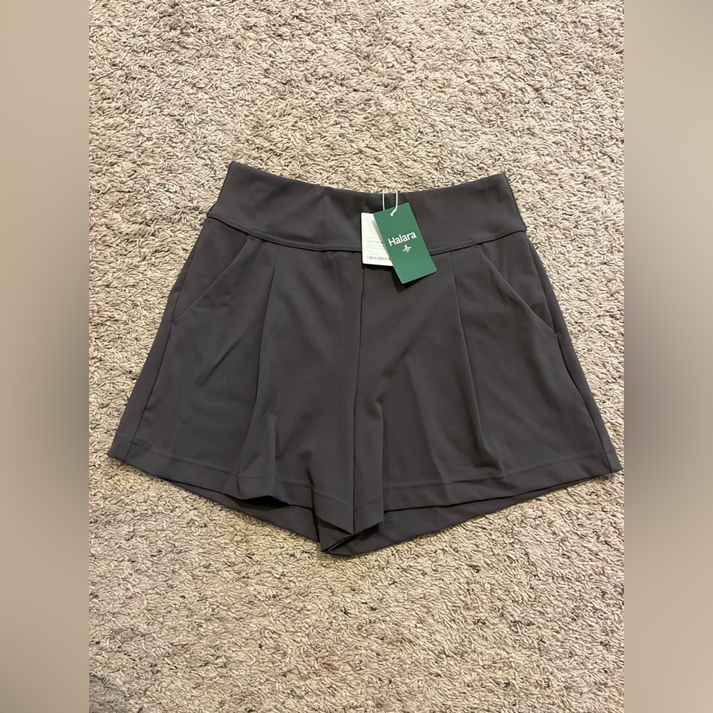 HALARA Women's High Waist Charcoal Shorts